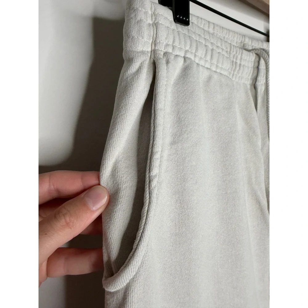 SANA Detroit Skeleton Logo Sweatpants Oatmeal Cream Joggers Size XS Streetwear